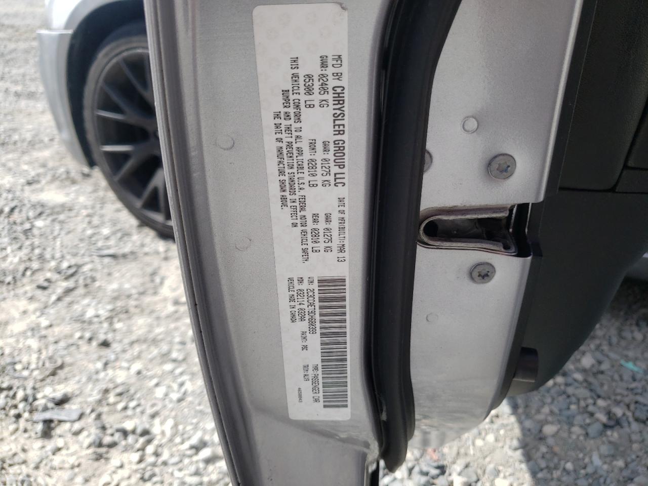 Photo 10 from auction – 2013 CHRYSLER 300C with VIN 2C3CCAET9DH680399