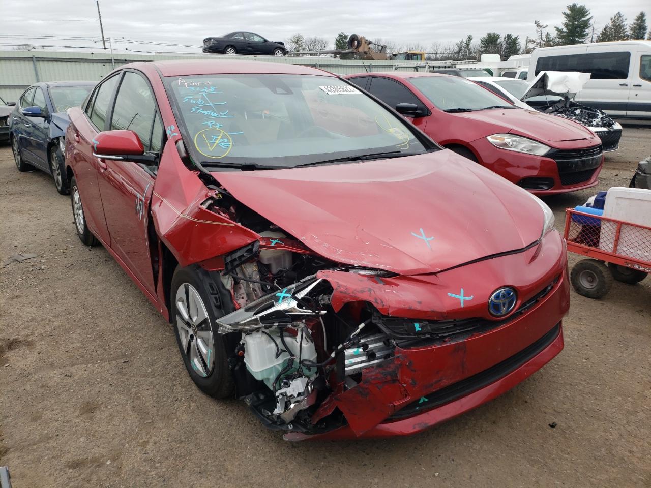 TOYOTA PRIUS 2017 with VIN JTDKBRFU3H3056946 - Photo from auction