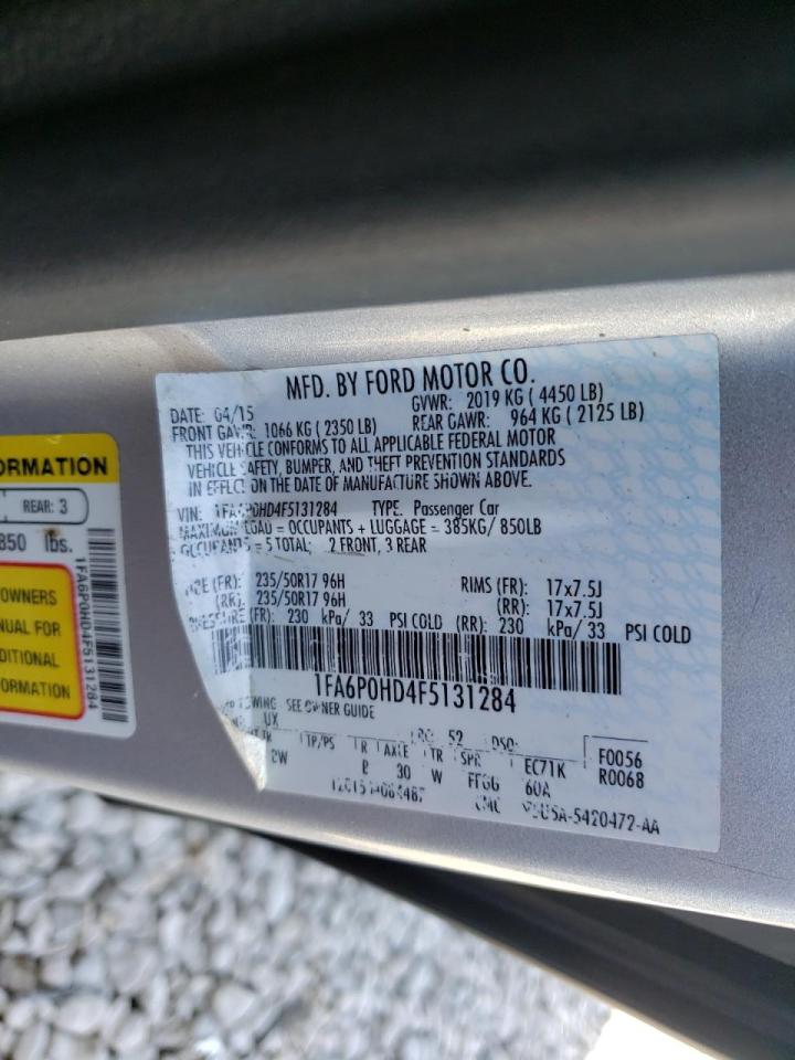 Photo 10 from auction – 2015 FORD FUSION SE with VIN 1FA6P0HD4F5131284