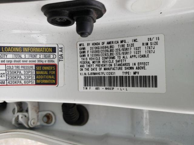 Photo 10 from auction – 2015 HONDA CR-V EX with VIN 5J6RM4H57FL132631