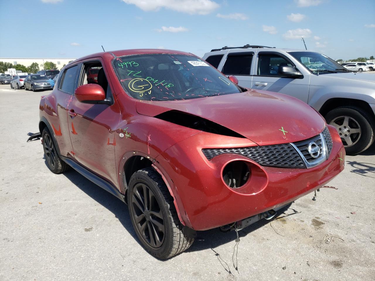 NISSAN JUKE S 2012 with VIN JN8AF5MVXCT114388 - Photo from auction