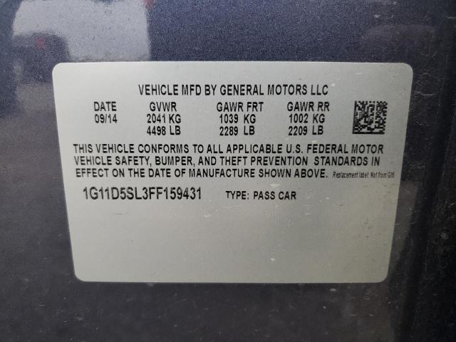 Photo 10 from auction – 2015 CHEVROLET MALIBU 2LT with VIN 1G11D5SL3FF159431