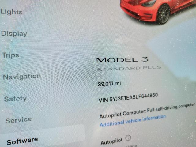 Photo 8 from auction – 2020 TESLA MODEL 3 with VIN 5YJ3E1EA5LF644850
