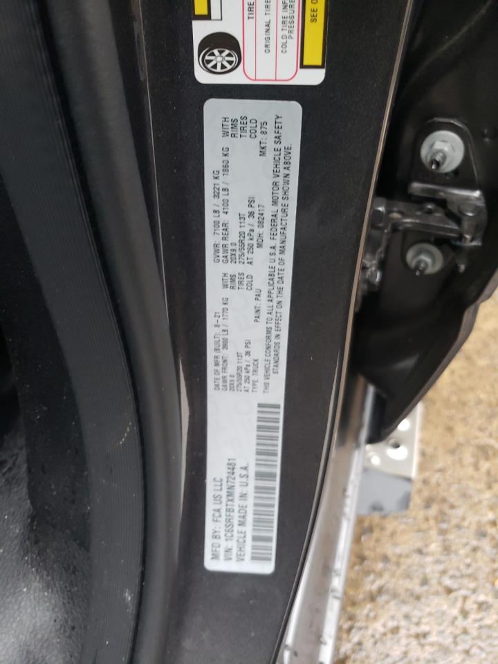 Photo 10 from auction – 2021 RAM 1500 BIG H with VIN 1C6SRFBTXMN724481