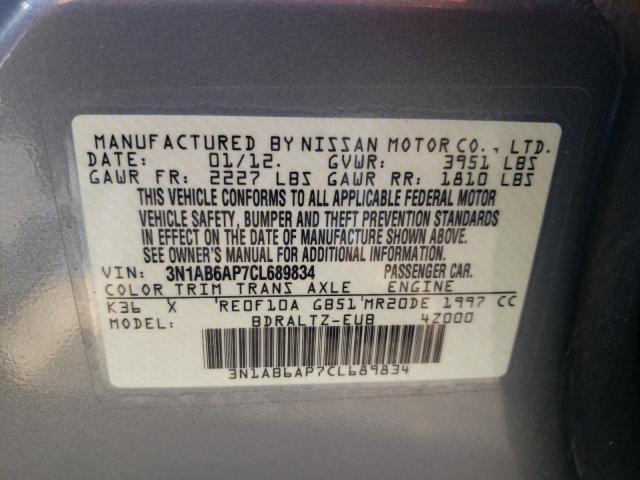 Photo 10 from auction – 2012 NISSAN SENTRA 2.0 with VIN 3N1AB6AP7CL689834