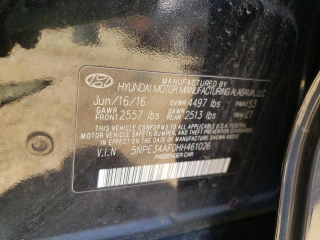 Photo 10 from auction – 2017 HYUNDAI SONATA SPO with VIN 5NPE34AF0HH461026