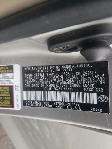 Photo 10 from auction – 2014 TOYOTA CAMRY L with VIN 4T1BF1FK2EU766331