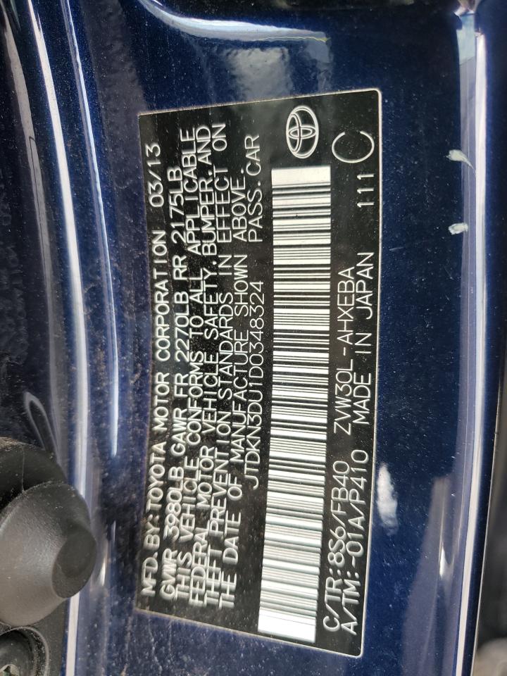 Photo 10 from auction – 2013 TOYOTA PRIUS with VIN JTDKN3DU1D0348324