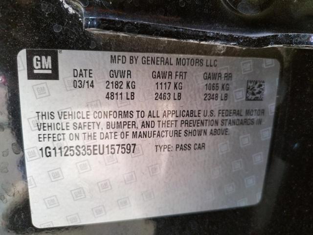 Photo 10 from auction – 2014 CHEVROLET IMPALA LT with VIN 1G1125S35EU157597