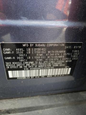 Photo 10 from auction – 2018 SUBARU OUTBACK 2. with VIN 4S4BSANC5J3298195