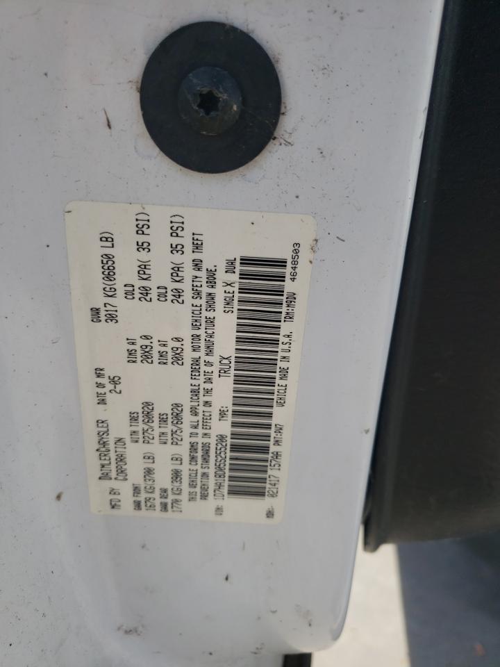 Photo 10 from auction – 2005 DODGE RAM 1500 S with VIN 1D7HA18D05S255200