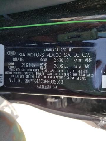 Photo 10 from auction – 2017 KIA FORTE LX with VIN 3KPFK4A73HE035013