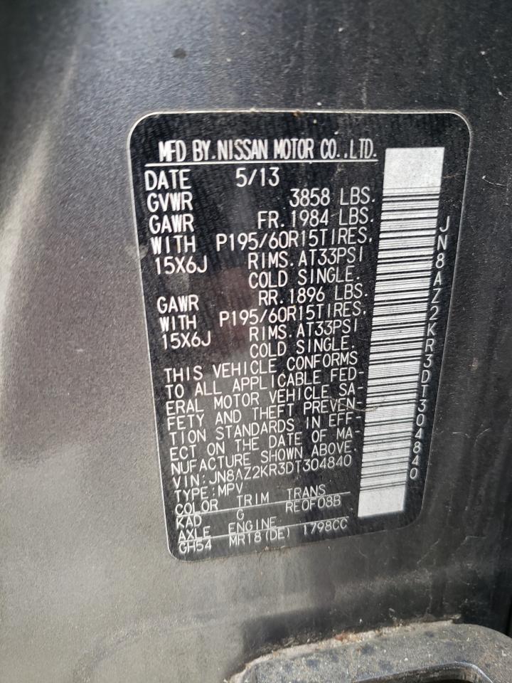 Photo 10 from auction – 2013 NISSAN CUBE S with VIN JN8AZ2KR3DT304840