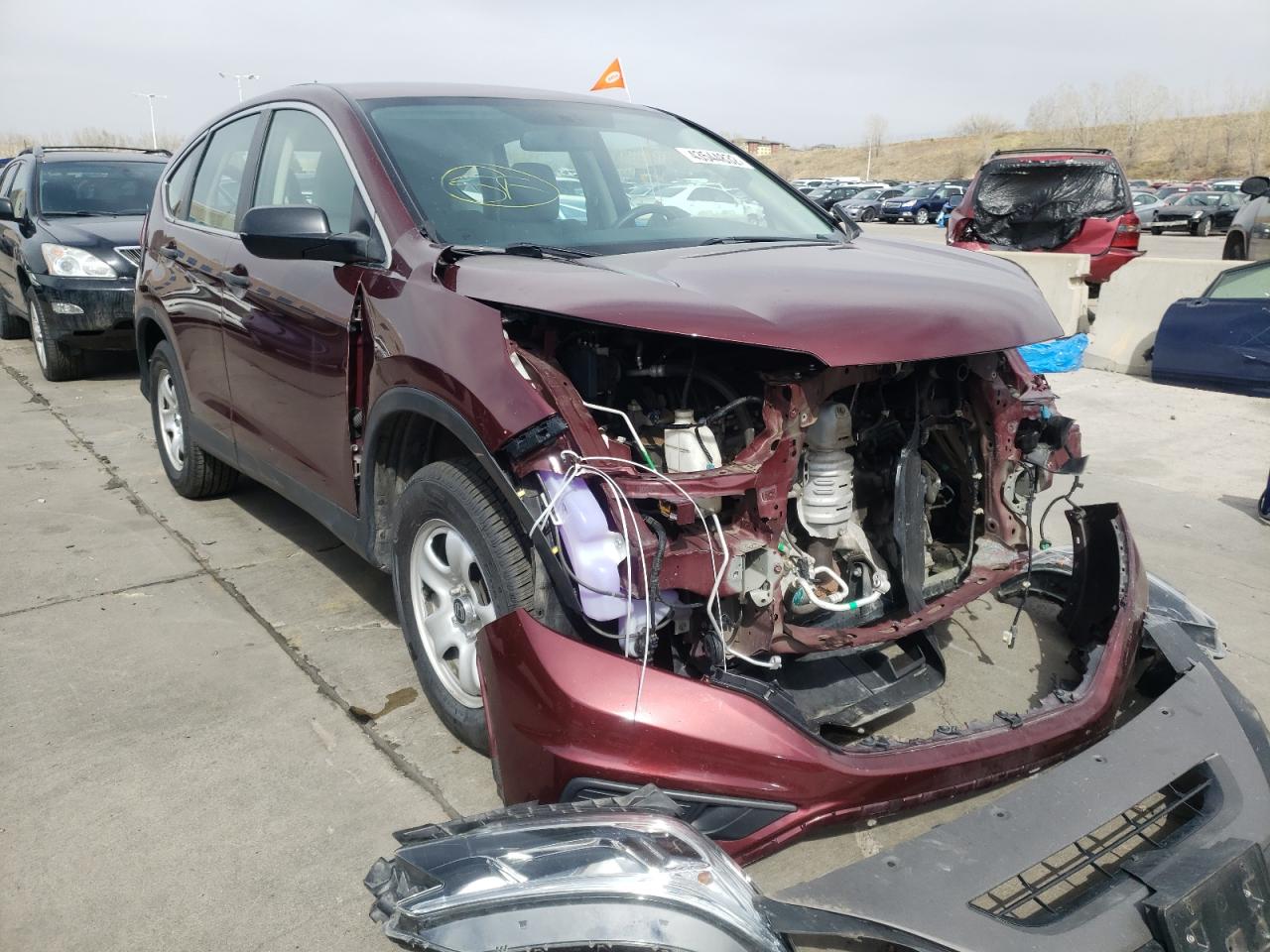 Photo 1 from auction – 2015 HONDA CR-V LX with VIN 2HKRM4H3XFH613482