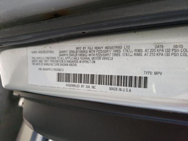 Photo 10 from auction – 2006 SUBARU LEGACY OUT with VIN 4S4BP61C766309210