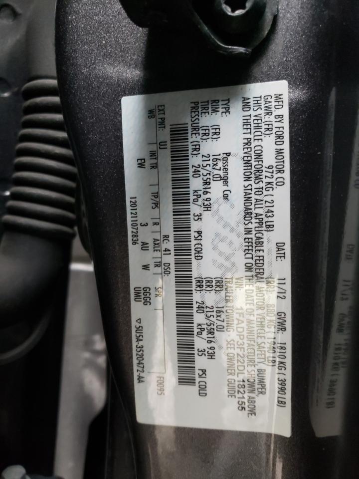 Photo 10 from auction – 2013 FORD FOCUS SE with VIN 1FADP3F22DL182155