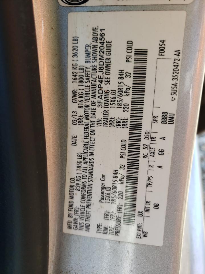 Photo 10 from auction – 2013 FORD FIESTA SE with VIN 3FADP4EJ8DM204561