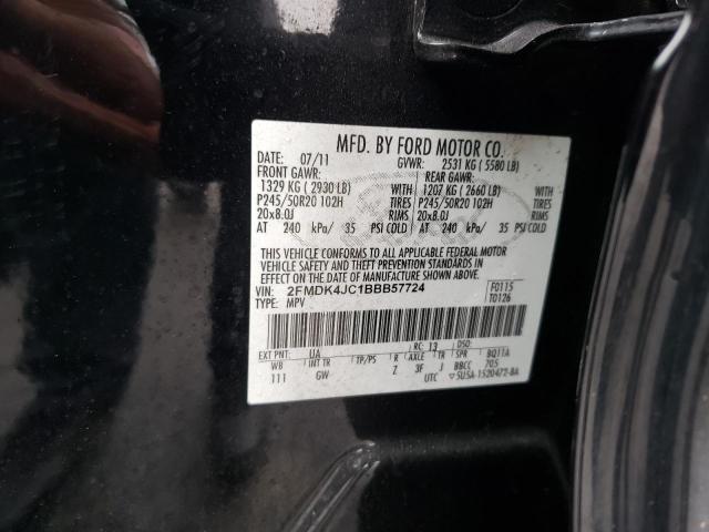 Photo 10 from auction – 2011 FORD EDGE SEL with VIN 2FMDK4JC1BBB57724