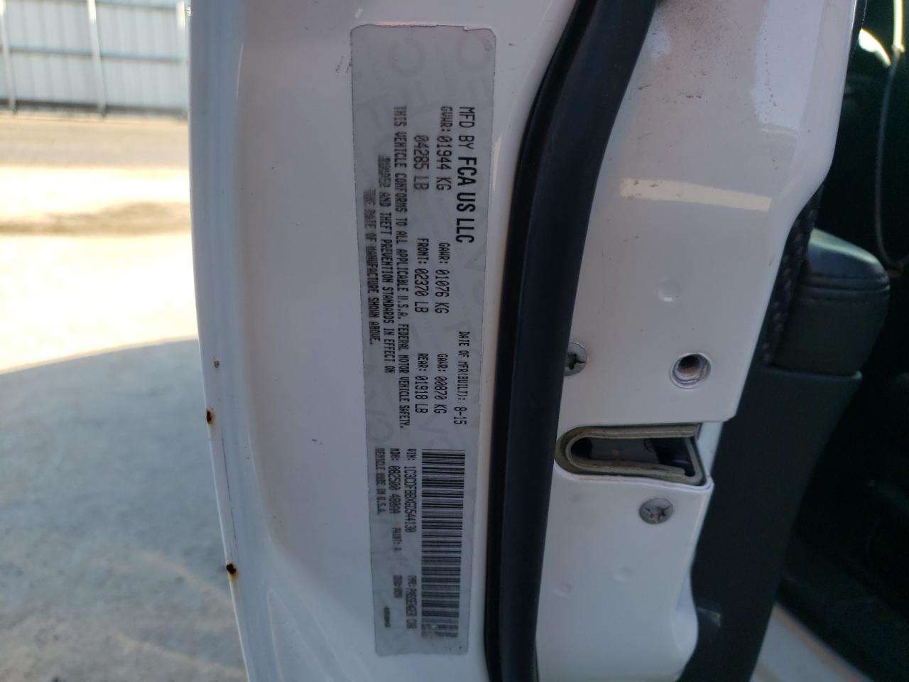 Photo 10 from auction – 2016 DODGE DART SXT with VIN 1C3CDFBBXGD544130