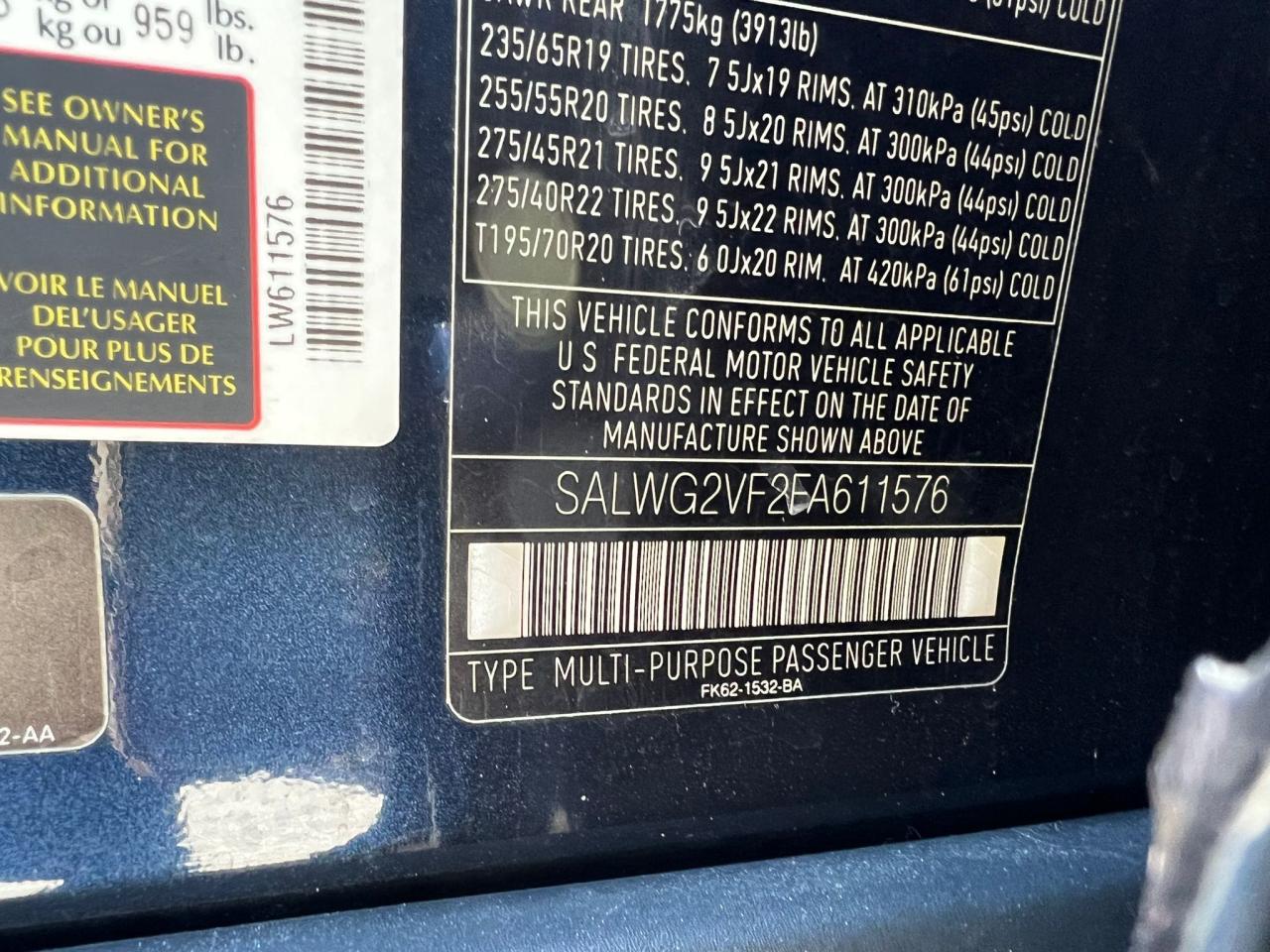 Photo 10 from auction – 2015 LAND ROVER RANGE ROVE with VIN SALWG2VF2FA611576