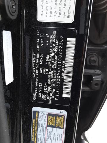 Photo 10 from auction – 2013 KIA OPTIMA SX with VIN 5XXGR4A61DG222260