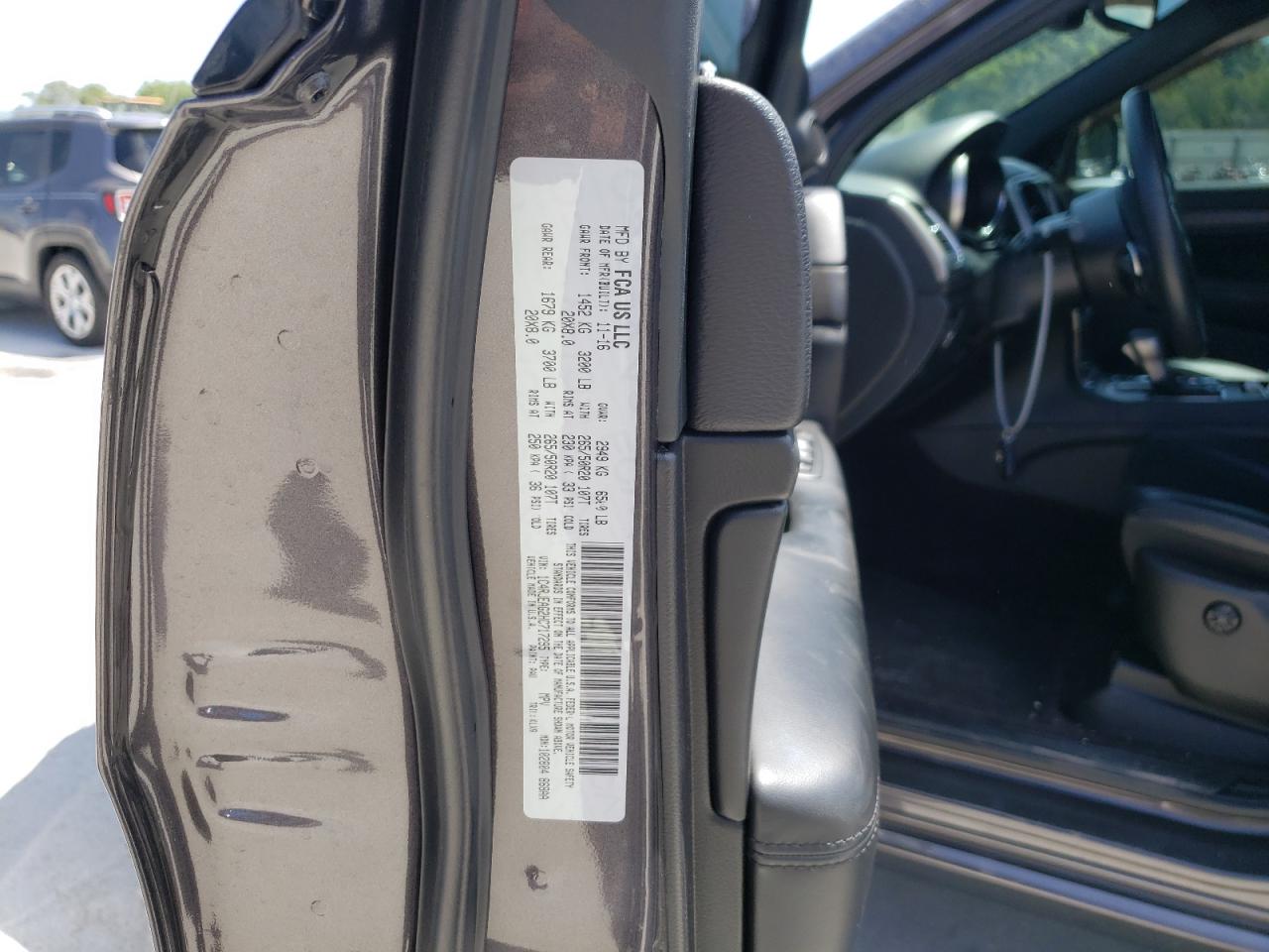 Photo 10 from auction – 2017 JEEP GRAND CHER with VIN 1C4RJEAG2HC717295