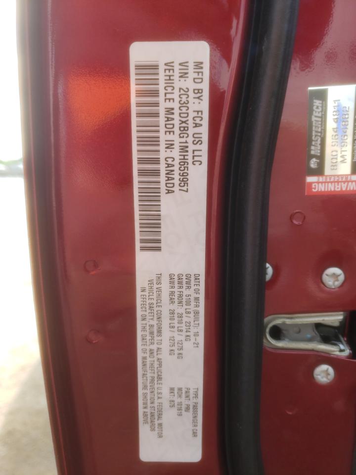 Photo 10 from auction – 2021 DODGE CHARGER SX with VIN 2C3CDXBG1MH659957