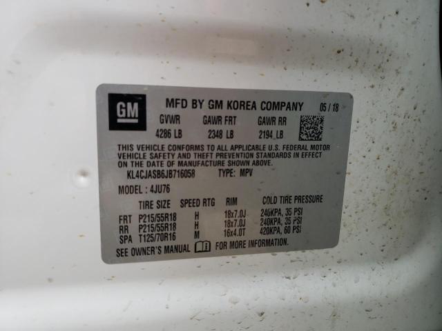 Photo 10 from auction – 2018 BUICK ENCORE PRE with VIN KL4CJASB6JB716058