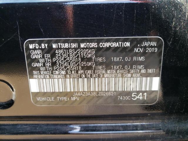 Photo 10 from auction – 2020 MITSUBISHI OUTLANDER with VIN JA4AZ3A38LZ026621