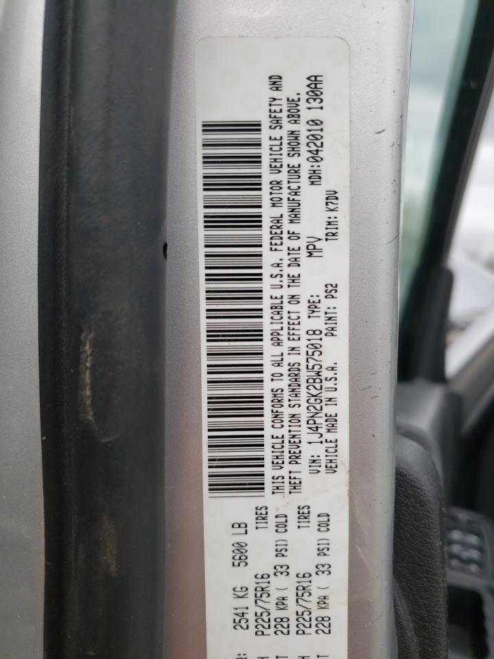 Photo 10 from auction – 2011 JEEP LIBERTY SP with VIN 1J4PN2GK2BW575018