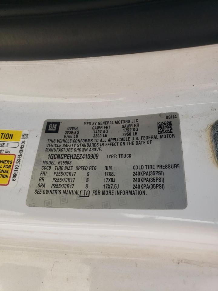 Photo 10 from auction – 2014 CHEVROLET SILVERADO with VIN 1GCNCPEH2EZ415909
