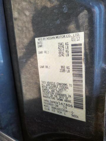 Photo 10 from auction – 2012 NISSAN ALTIMA with VIN 1N4AL2AP4CN547806
