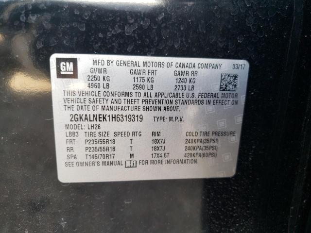 Photo 10 from auction – 2017 GMC TERRAIN SL with VIN 2GKALNEK1H6319319