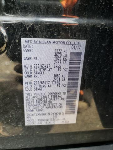 Photo 10 from auction – 2017 NISSAN ROGUE SV with VIN 5N1AT2MV8HC820085