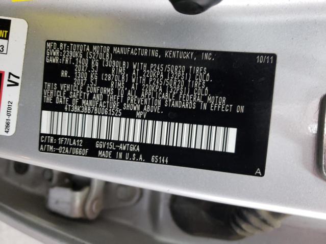 Photo 10 from auction – 2011 TOYOTA VENZA with VIN 4T3BK3BB7BU061525