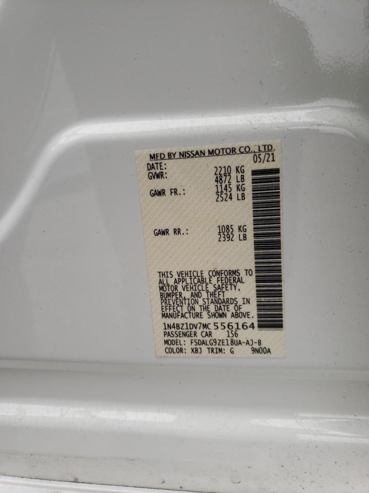 Photo 10 from auction – 2021 NISSAN LEAF SL PL with VIN 1N4BZ1DV7MC556164