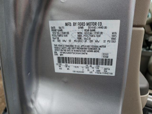 Photo 10 from auction – 2012 FORD ESCAPE XLT with VIN 1FMCU0D72CKA13474