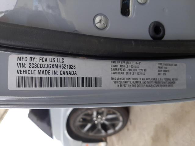 Photo 10 from auction – 2021 DODGE CHALLENGER with VIN 2C3CDZJGXMH621026