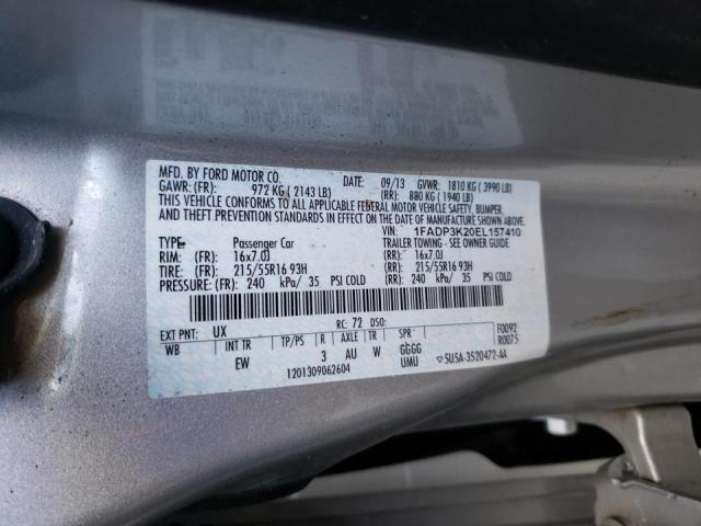 Photo 10 from auction – 2014 FORD FOCUS SE with VIN 1FADP3K20EL157410
