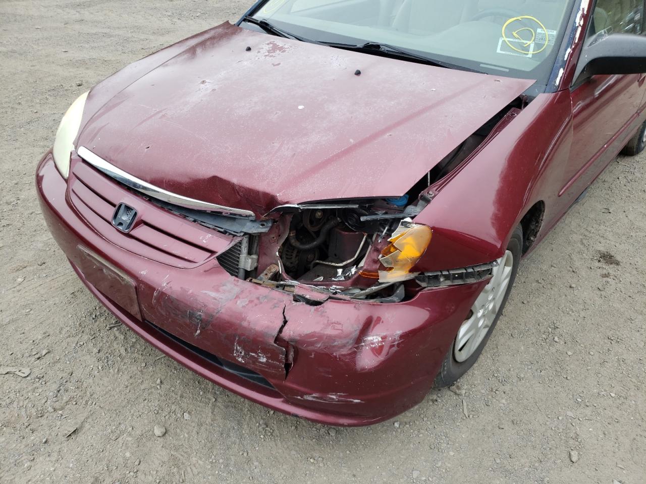 Photo 9 from auction – 2003 HONDA CIVIC LX with VIN 2HGES15523H596286