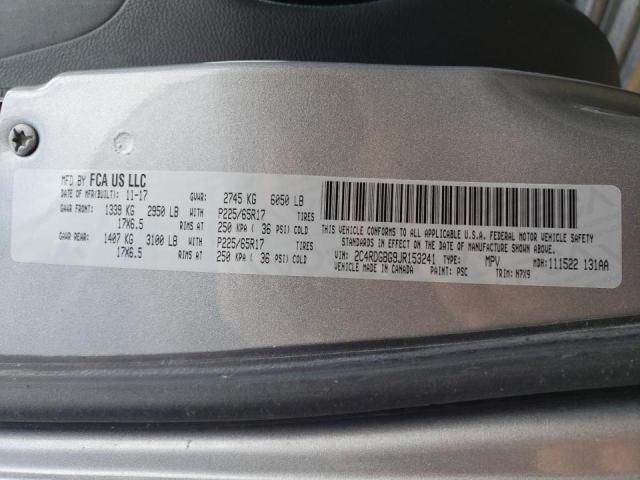 Photo 10 from auction – 2018 DODGE GRAND CARA with VIN 2C4RDGBG9JR153241