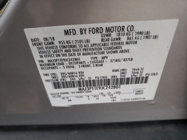 Photo 10 from auction – 2018 FORD ECOSPORT with VIN MAJ3P1TE9JC242801