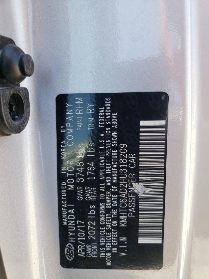 Photo 10 from auction – 2017 HYUNDAI VELOSTER with VIN KMHTC6AD2HU318209