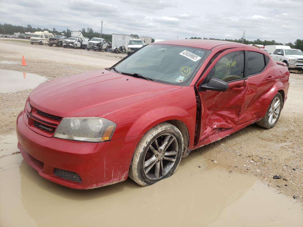 Photo 2 from auction – 2014 DODGE AVENGER SE with VIN 1C3CDZAB6EN174059