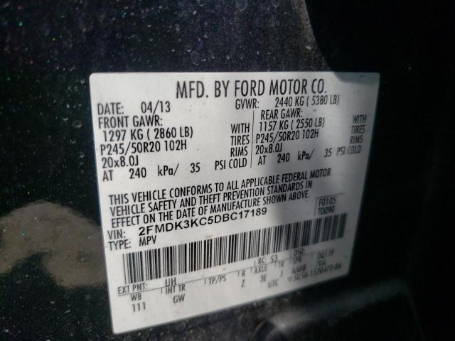 Photo 10 from auction – 2013 FORD EDGE LIMIT with VIN 2FMDK3KC5DBC17189