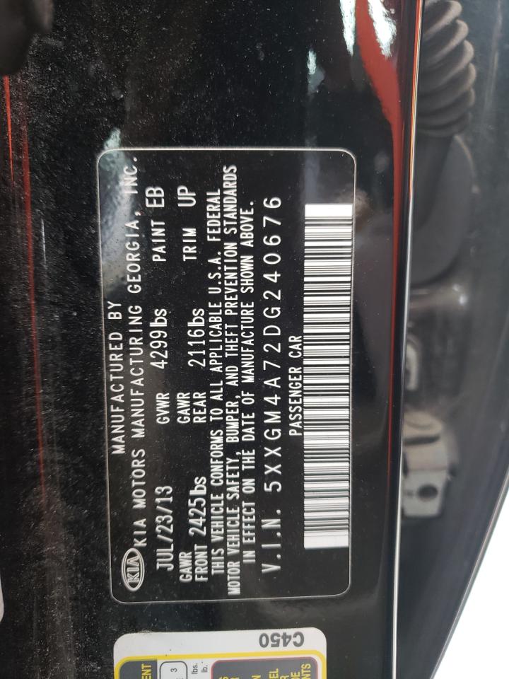 Photo 10 from auction – 2013 KIA OPTIMA LX with VIN 5XXGM4A72DG240676