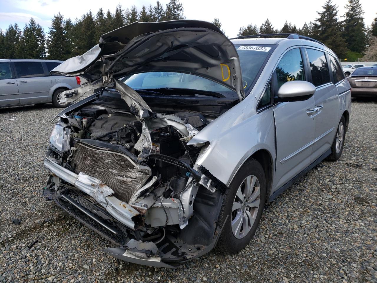 Photo 2 from auction – 2015 HONDA ODYSSEY EX with VIN 5FNRL5H67FB094330