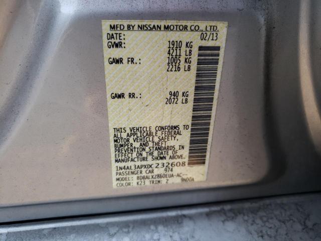 Photo 10 from auction – 2013 NISSAN ALTIMA 2.5 with VIN 1N4AL3APXDC232608