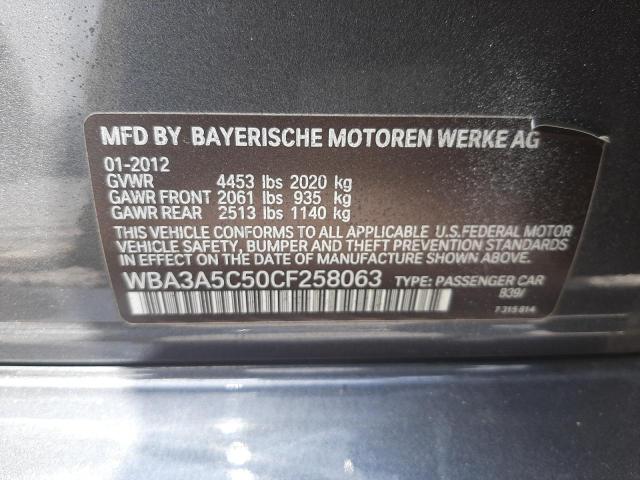 Photo 10 from auction – 2012 BMW 328 I with VIN WBA3A5C50CF258063