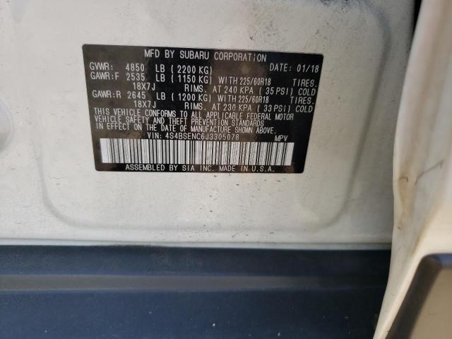 Photo 10 from auction – 2018 SUBARU OUTBACK 3. with VIN 4S4BSENC6J3305078